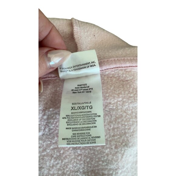 BRATZ full zip Y2K Hoodie Pink Size XL - Picture 7 of 7